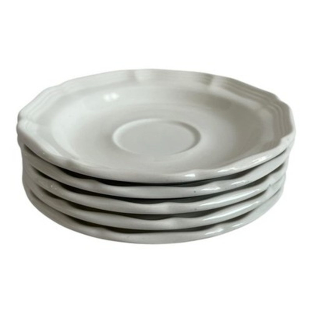 Mikasa French Countryside 6-1/4" Saucer Plates Dishes Coffee Tea F-9000 Lot of 4